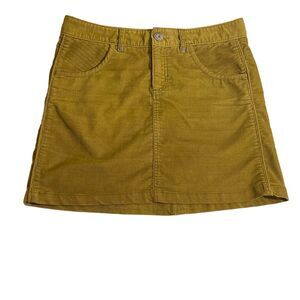 ATHLETA Kaleidoscope Cord Skirt‎ Khaki Old Gold Outdoor Hiking SIZE 6 Gorpcore